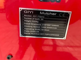 2025 - GIYI MULCHER GY-72pro Bosfrees image 2 thumbnail