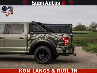 Dodge Ram Pick-Up 2018 - FORD F150 5.0 V8 4X4 | MAT OLIVE GREEN | BIJTELLING VRIJ | ZEER DIK | CAMERA | 3500KG | PANORAMA | LEDER | GO RHINO ROLLBAR | immagine 70