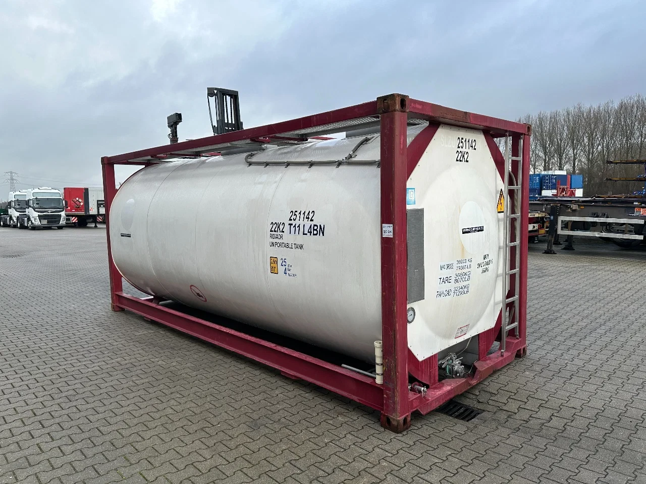 CIMC tankcontainers 2017 - 20FT ISO / 25.040L / L4BN / T12 / steam heating / bottom discharge / 2.5Y-TEST/CSC: 03/2027 afbeelding 26