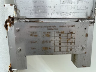 Air Liquide Italia SRL N/A 2000 - CERTIFIED 20FT CRYOGENIC T75 ISO Tank Container (19,060L / R11.7BN / 22KW / TESTS valid until: 12-2028 imagen 32