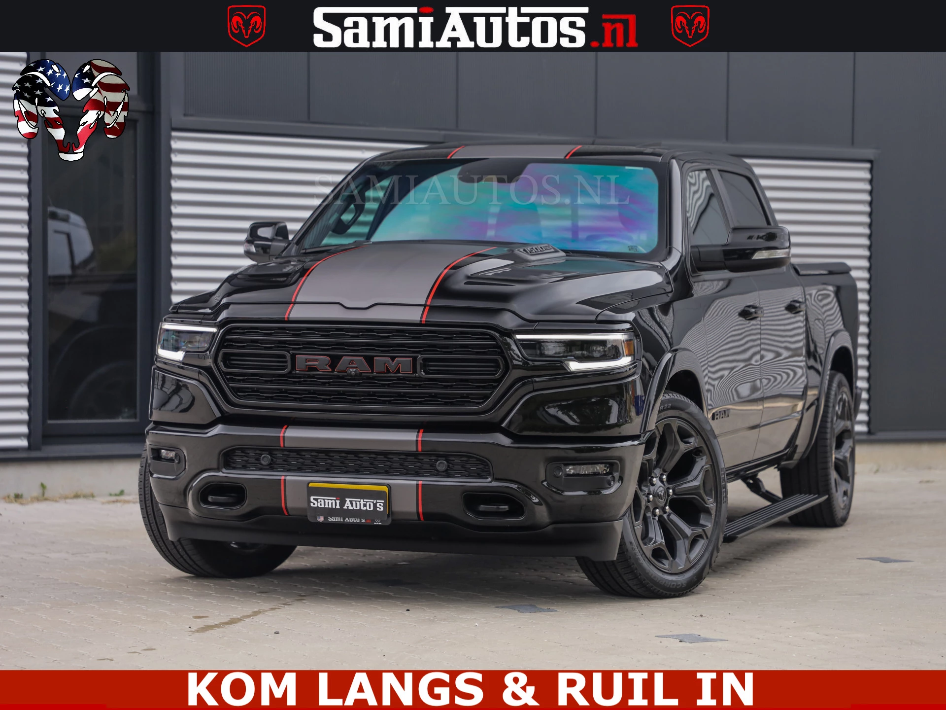 Dodge Ram Pick-Up 2021 - LIMITED | TRAINHORN | | HUD | UITLAATKLEP | LUCHTVERING | STRIPING | PANODAK | BOM VOL | BLAUW VOORRUIT | afbeelding 19