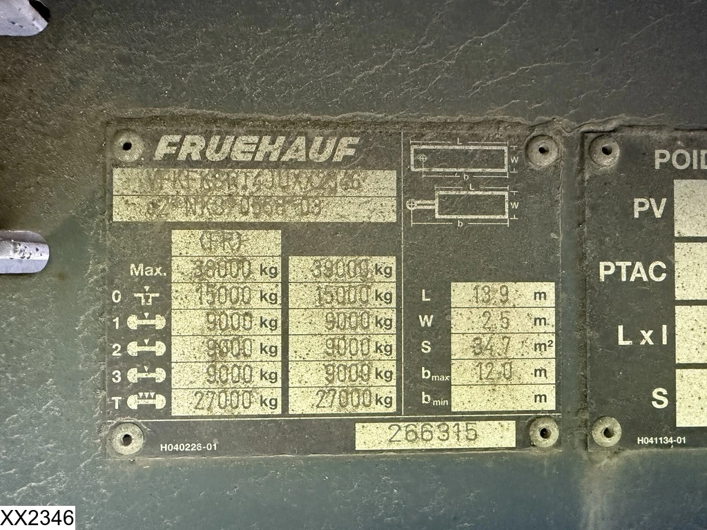 Fruehauf 2018 - Tautliner Dhollandia afbeelding 9