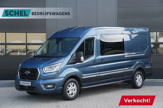 Ford Transit 2021 - 350 2.0 TDCI L3H2 Limited DC 185pk 5 Zits - 2x Schuif - Trekhaak - Cruise - Camera - Bi Xenon - Carplay/Android - Rijklaar à vendre