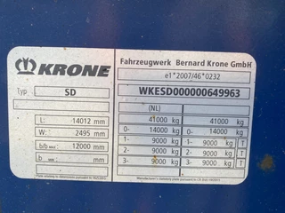Krone N/A 2015 - SD 45FT / 4220 kg / SAF +Disc Brakes obrazek 9