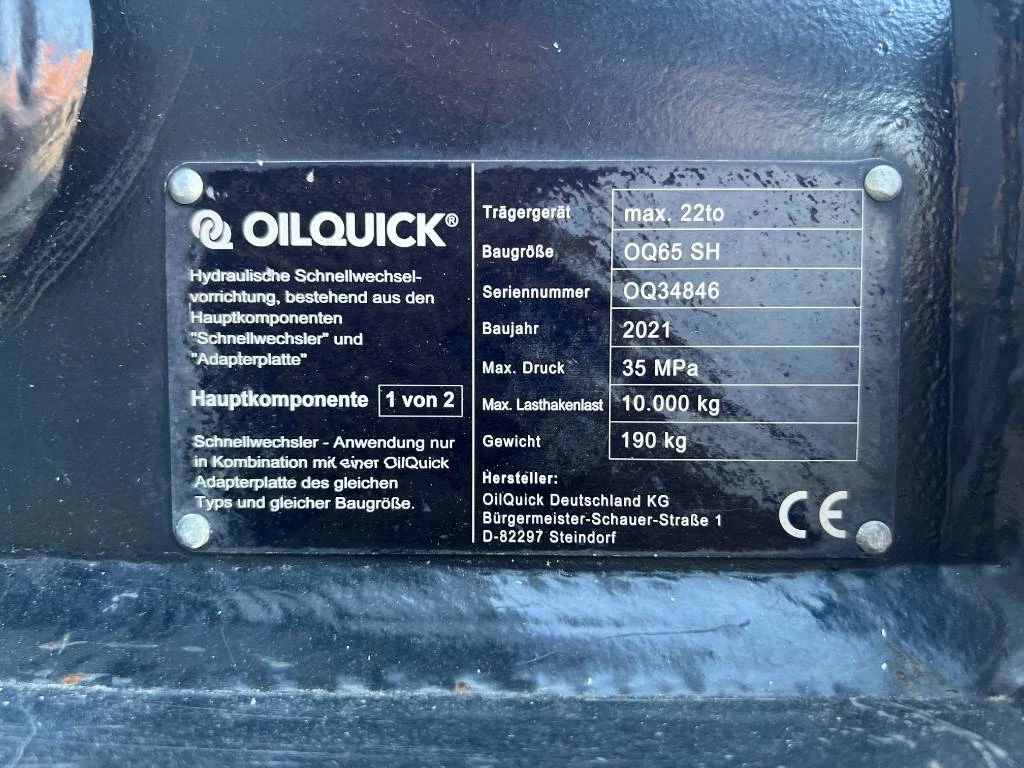 OilQuick 2021 - OQ65 - 311F / 313F / 315F immagine 14