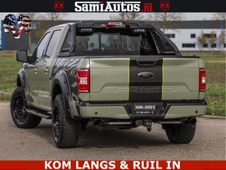 Dodge Ram Pick-Up 2018 - FORD F150 5.0 V8 4X4 | MAT OLIVE GREEN | BIJTELLING VRIJ | ZEER DIK | CAMERA | 3500KG | PANORAMA | LEDER | GO RHINO ROLLBAR | immagine 10