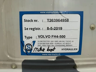 Volvo FH 2019 - FH4-500 / ENGINE RUNNING / VEB+ / NO I-SAVE / DAS / HYDRAULICS / ONLY:469304 KM / AUTOMATIC / EURO-6 / 2019 obrazek 28