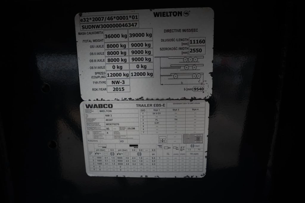 WIELTON 2015 - ALU - 52 M3 ( Grain/CEREALIERE) image 15
