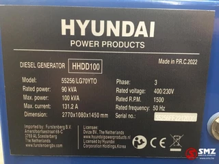 Hyundai N/A - Stroomgroep Hyundai 100KVA     HHDD100 imagem 8