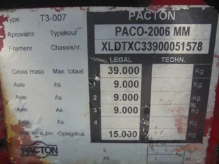 Pacton N/A 2005 - T3 007 45 FT  NL KENTEKEN  10 IN STOCK obrazek 11