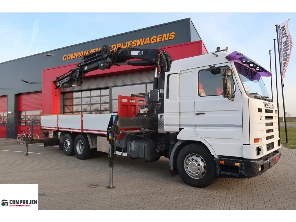 Scania R 1989 - R143-420 V8 Hiab 330-5 - JIB 90 image 1