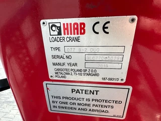 Hiab N/A 2018 - 077 B-2 DUO Crane / Kraan / Autolaadkraan / Ladekrane / Kran / Grua / Grues obrazek 8