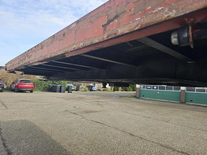 Groenewegen DRO 15-28 | Heavy duty trailer |twistlocks for container 40 ft 2 x 20 ft 20 ft mid.| saf Drum | hardwood floor. 1995 Bild 28