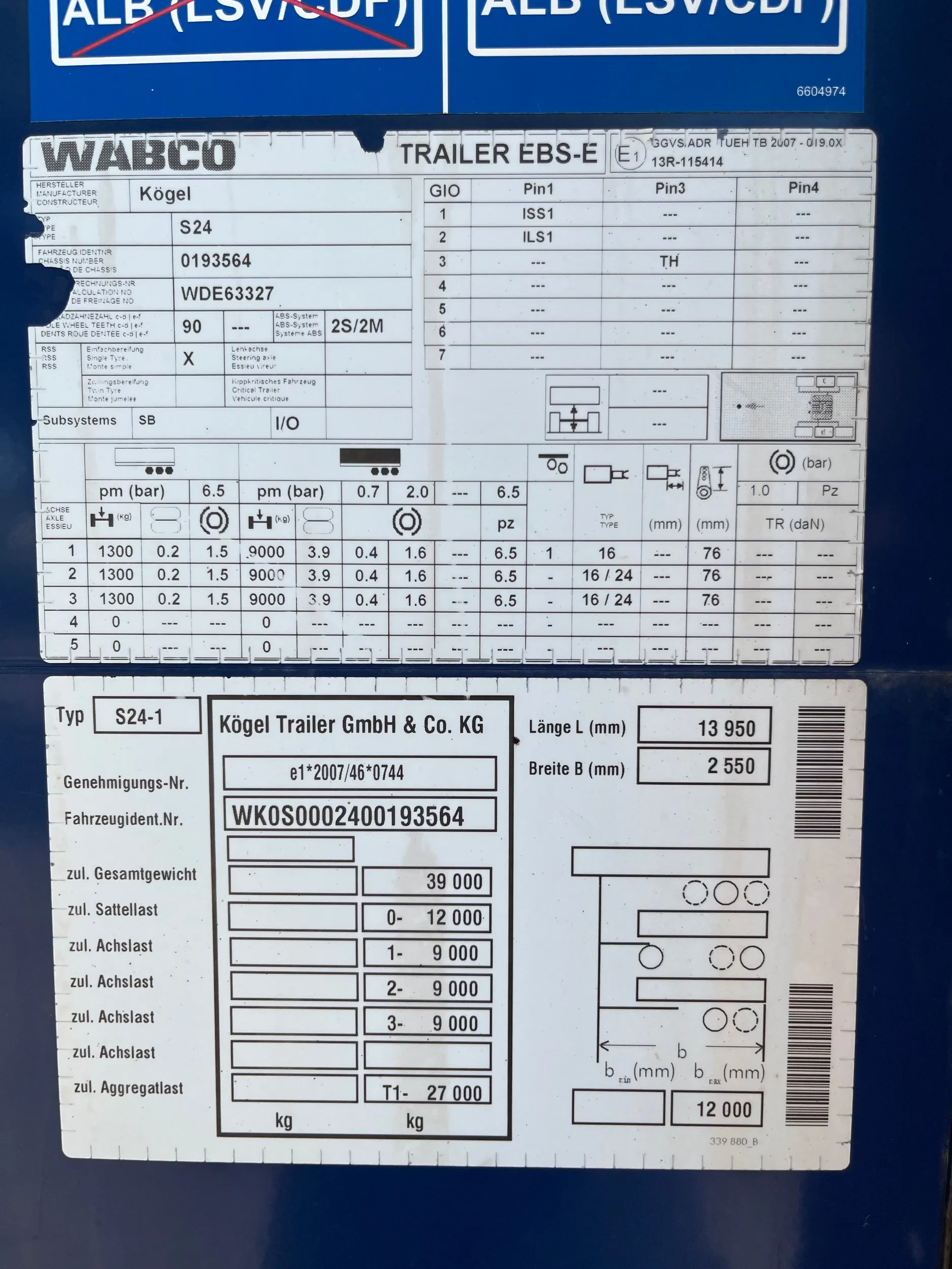 Kögel 2016 - SN 24-1 *MEGA, *Tautliner, *Liftachse, *Hubdach afbeelding 29