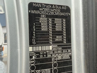 MAN TGS 2012 - 33.480 6X4 + HIAB 251S.82 + TRAILER 2 AXLE KRAEMER imagen 25