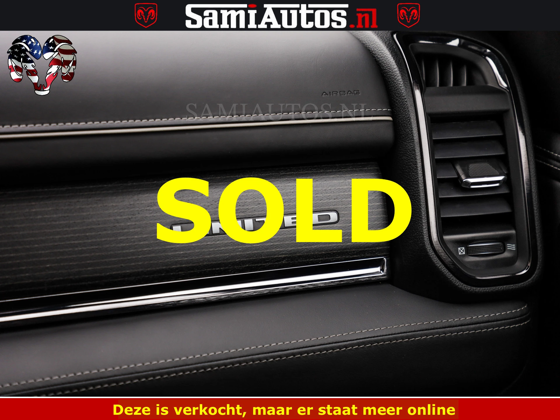 Dodge Ram 1500 2022 - LIMITED NIGHT | BOM VOL | HUD | MWK | LUCHTVERING | PANODAK | afbeelding 70