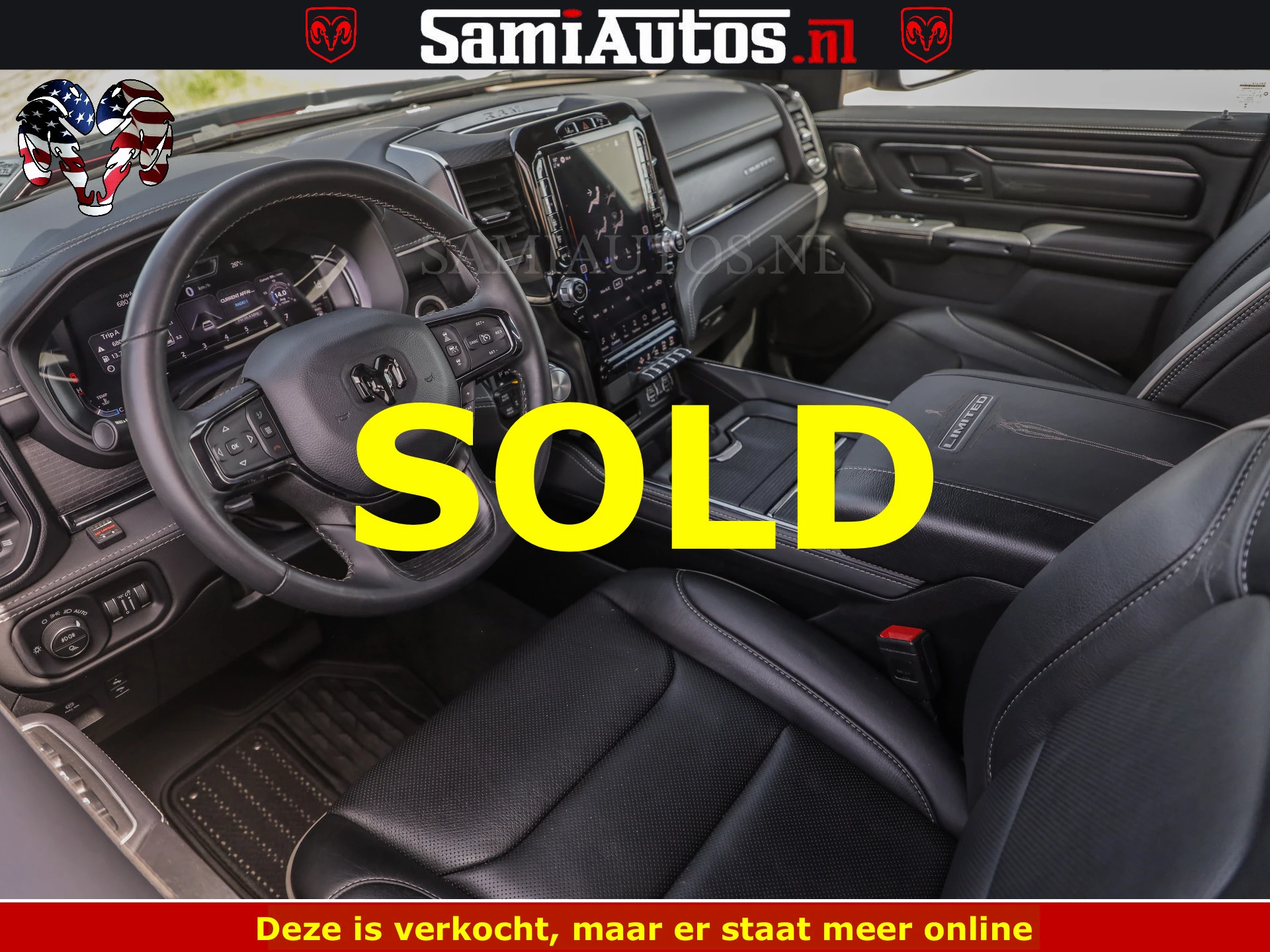 Dodge Ram Pick-Up 2024 - DELMONICO | LIMITED NIGHT 5.7 V8 | BOM VOL | HUD | LUCHTVERING | MEEST LUXE DUBBELE CABINE | 5 PERSOONS | obrázek 73