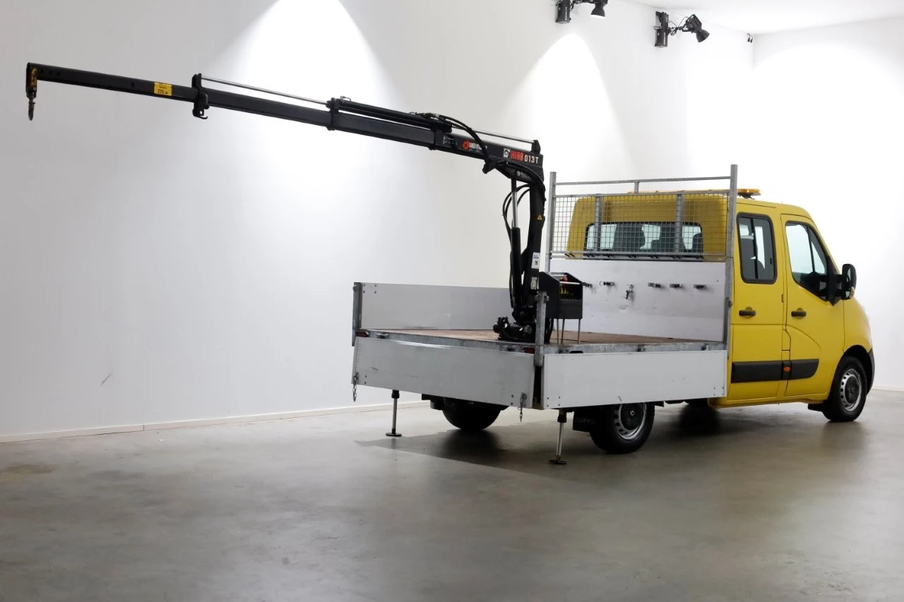 Renault Master 2016 - T35 2.3 dCi 130pk E6 L2H1 D.C. Open Laadbak + HIAB 013T Kraan 12-2016 imagen 3