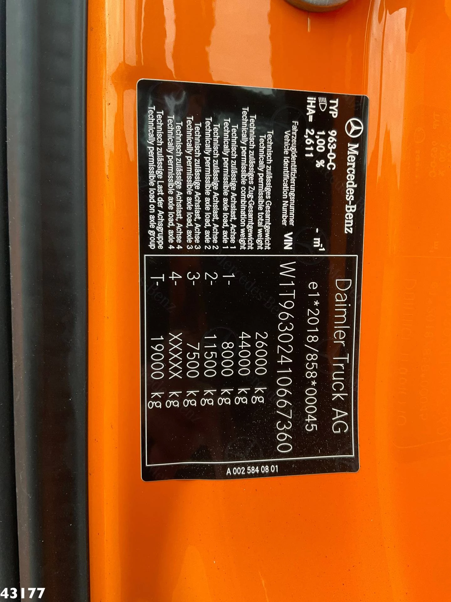 Mercedes-Benz Actros 2023 - 2643 Euro 6 HMF 23 Tonmeter laadkraan изображение 21