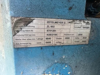 Zettelmeyer N/A 1993 - ZL802, 9224 HOURS imagem 11