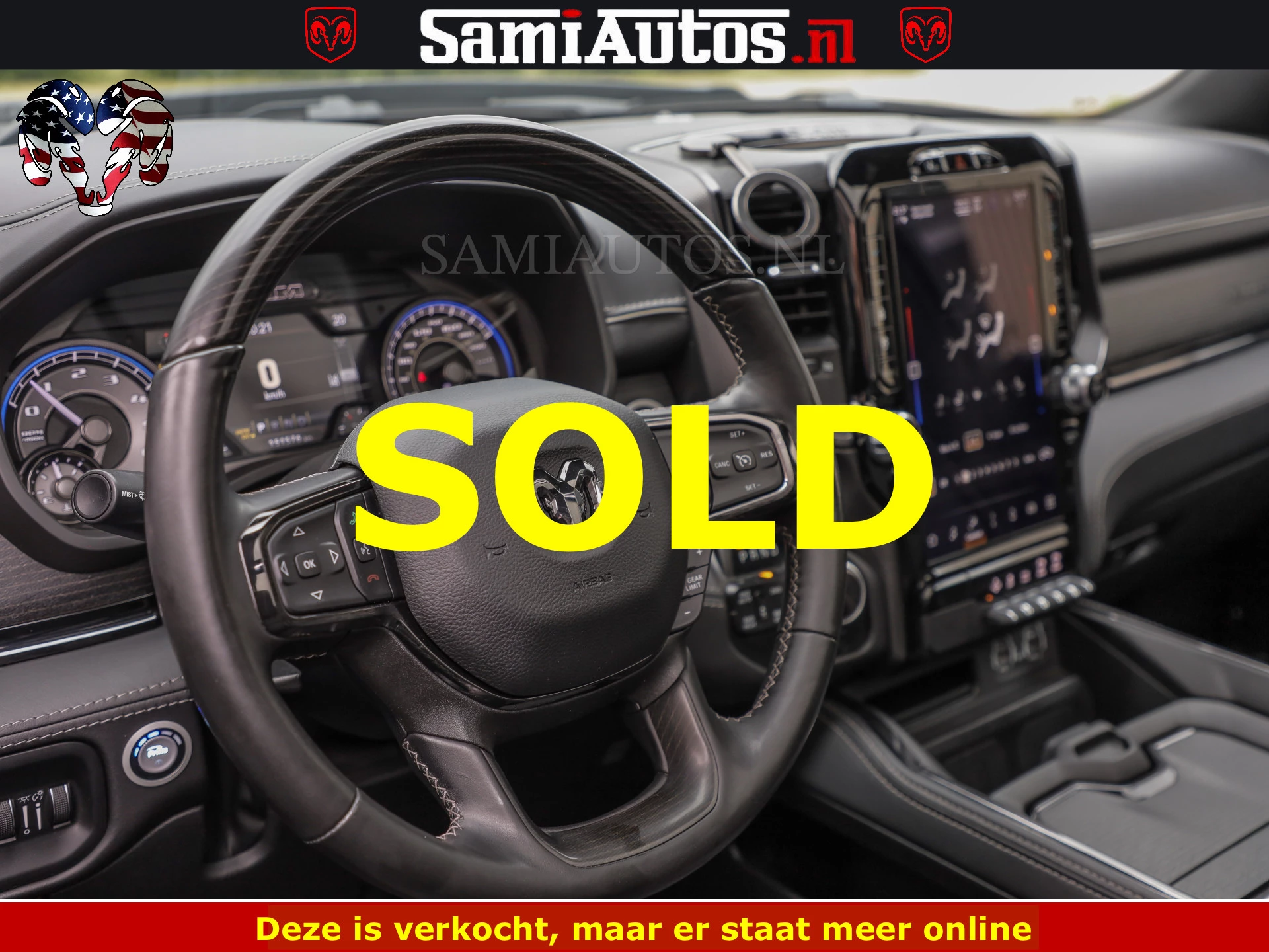 Dodge Ram 1500 2022 - LIMITED NIGHT | BOM VOL | HUD | MWK | LUCHTVERING | PANODAK | afbeelding 27