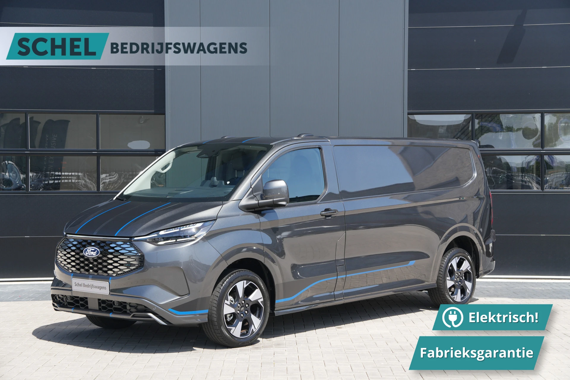 Ford E-Transit Custom 2026 - 340 L2H1 Sport 71 kWh 218pk - ACC - DDS LED - Pro Power - Verwarmd stuurwiel - Navi - 360 Camera - Rijklaar afbeelding 1