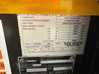 Burg N/A 2012 - 20FT ADR (EX/II, EX/III, FL, AT) Chassis, Leergewicht : 3.690kg, SAF INTRADISC, 2x Liftachse, NL-Chassis obrazek 20
