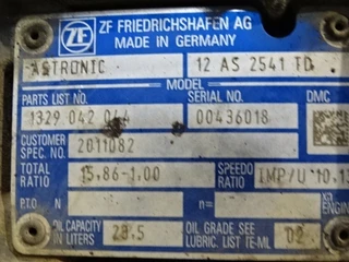 DAF 2017 - ZF12AS 2541 TD IT afbeelding 2 miniatuur