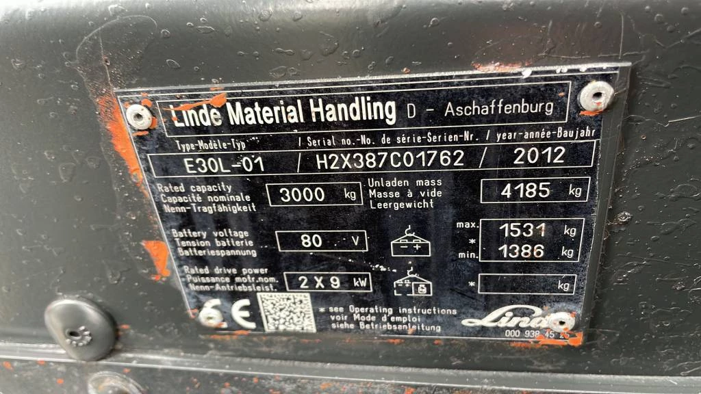 Linde E30L 2012 afbeelding 2
