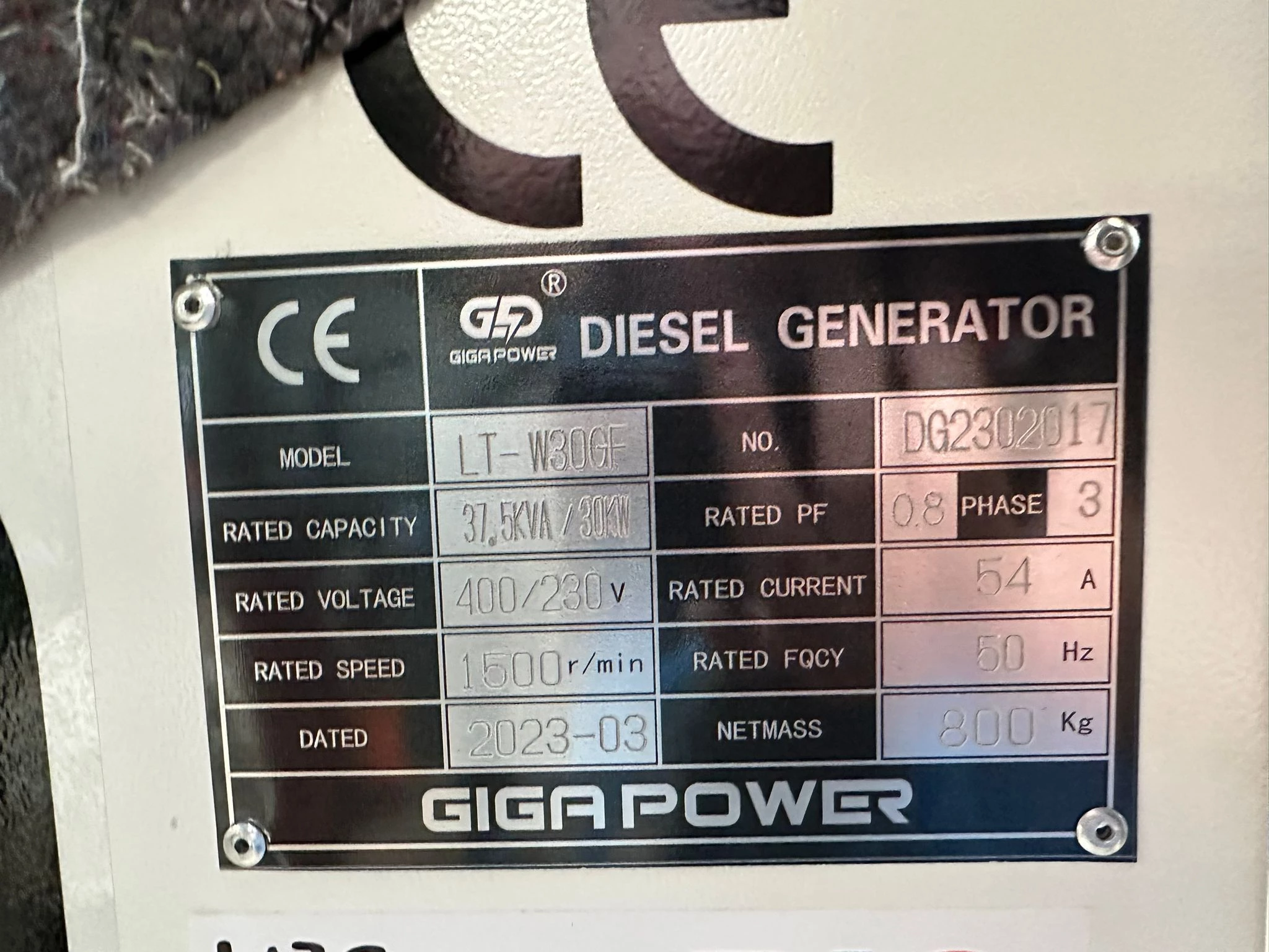 Giga power LT-W30GF 37.5 kVA silent generator set 2023 immagine 13