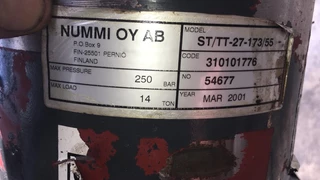 Diverse N/A 2001 - KIPPER CILINDER NUMMI OY AB MODEL: ST/TT-27-173/55 изображение 5