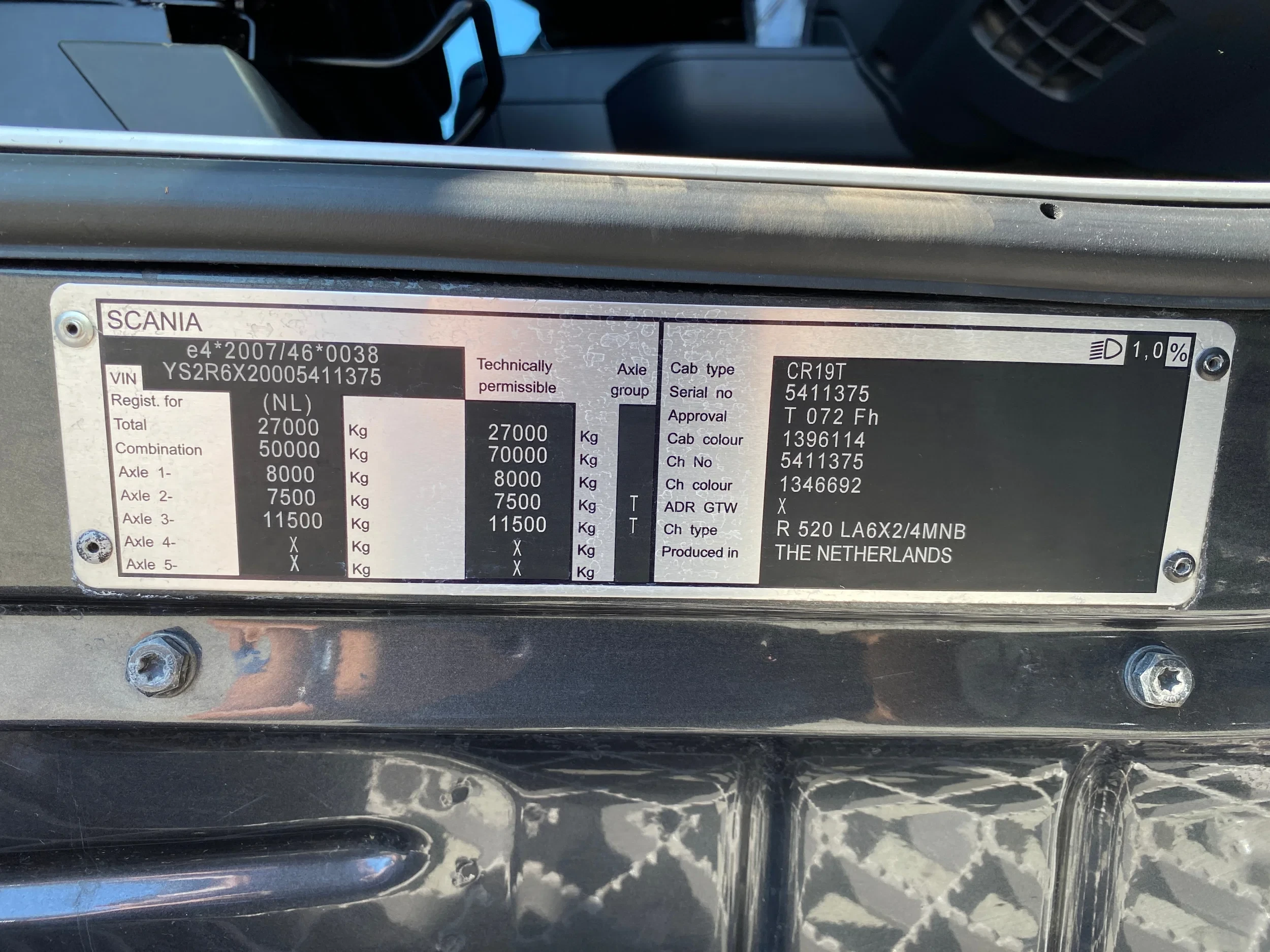 Scania R 2016 - R520 V8 / 6x2/4 / Retarder / Full air suspension / Steering Axle afbeelding 13