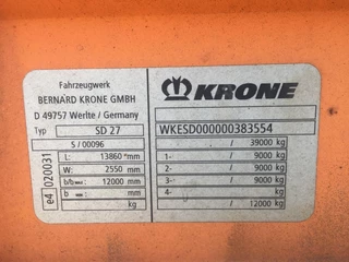 Krone N/A 2007 - SD 27 - 3 As MEGA Oplegger Schuifzeil - OT-58-HT image 22