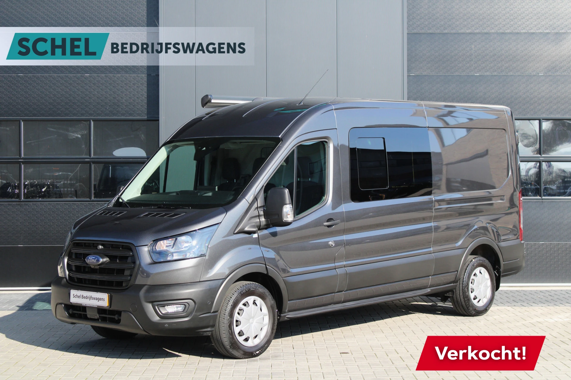 Ford Transit 2023 - 350 2.0 TDCI L3H2 Trend 130pk - Camper/Grijs Kenteken - Blind Spot - ACC - Trekhaak - Stoelverwarming - Luifel - Rijklaar Bild 1