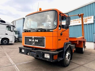 MAN 12.232 1995 - F90 (6-CILINDER) FULL STEEL SUSPENSION CHASSIS WITH CONTAINER SYSTEM (6-CILINDER ENGINE (NO ELECTRONICS!!) / FULL STEEL SUSPENSION / MANUAL GEARBOX / P.T.O.) te koop