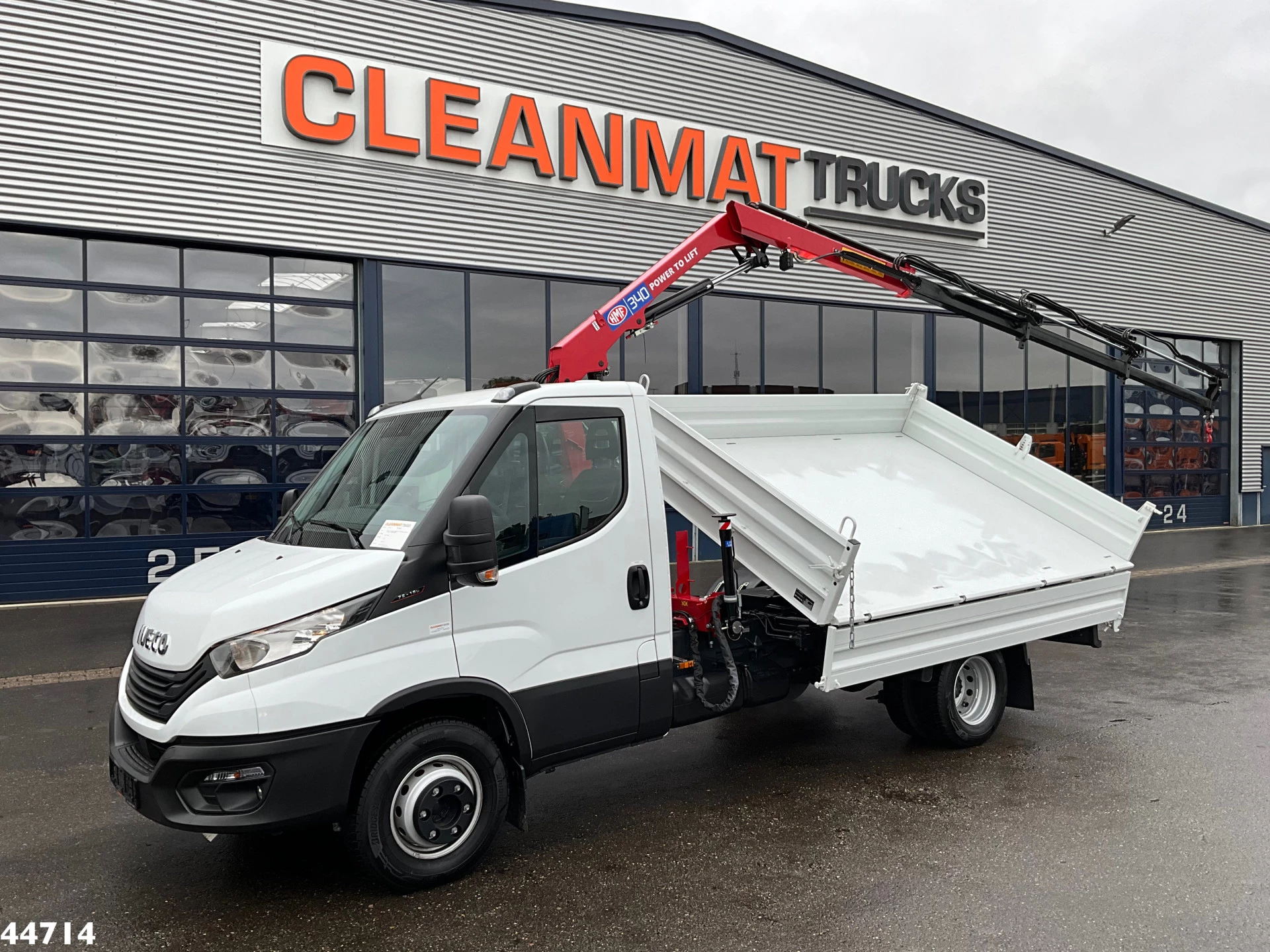 Iveco Daily 2024 - 72C18 HMF laadkraan 3,4 Tonmeter laadkraan + Meiller 3-zijdige kipper New & Unused!! afbeelding 2