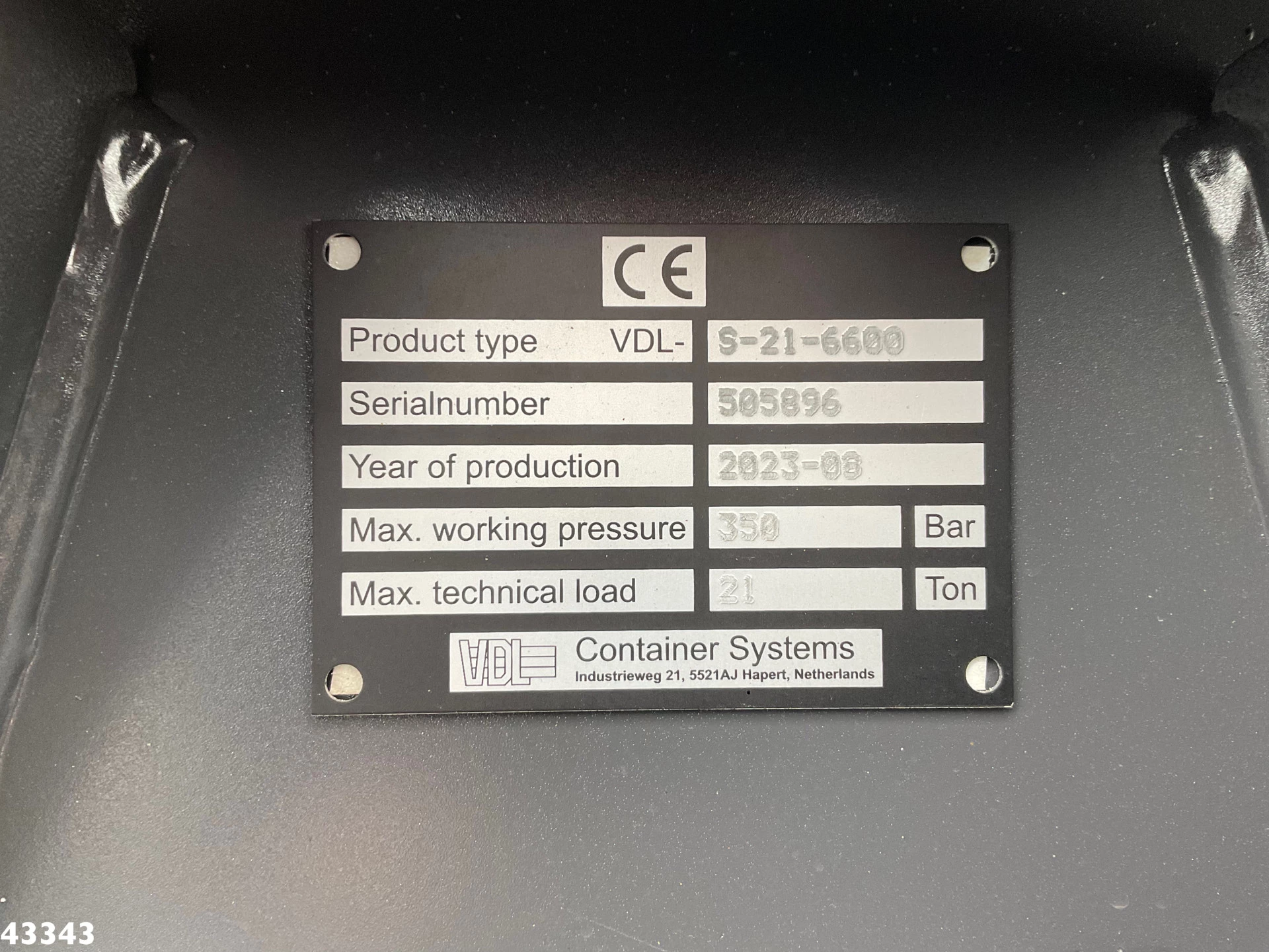 Volvo FM 430 Euro 6 VDL 21 Ton haakarmsysteem 2023 imagem 19