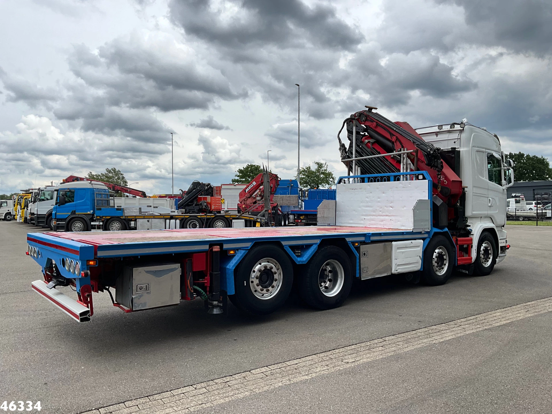 Scania R 2015 - 580 8x2 V8 Retarder Euro 6 HMF 50 Tonmeter laadkraan + Fly-Jib Bild 6
