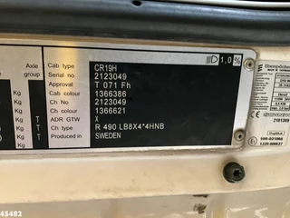 Scania R 2016 - 490 8x4 Euro 6 Retarder HMF 60 Tonmeter laadkraan + Fly-Jib afbeelding 22