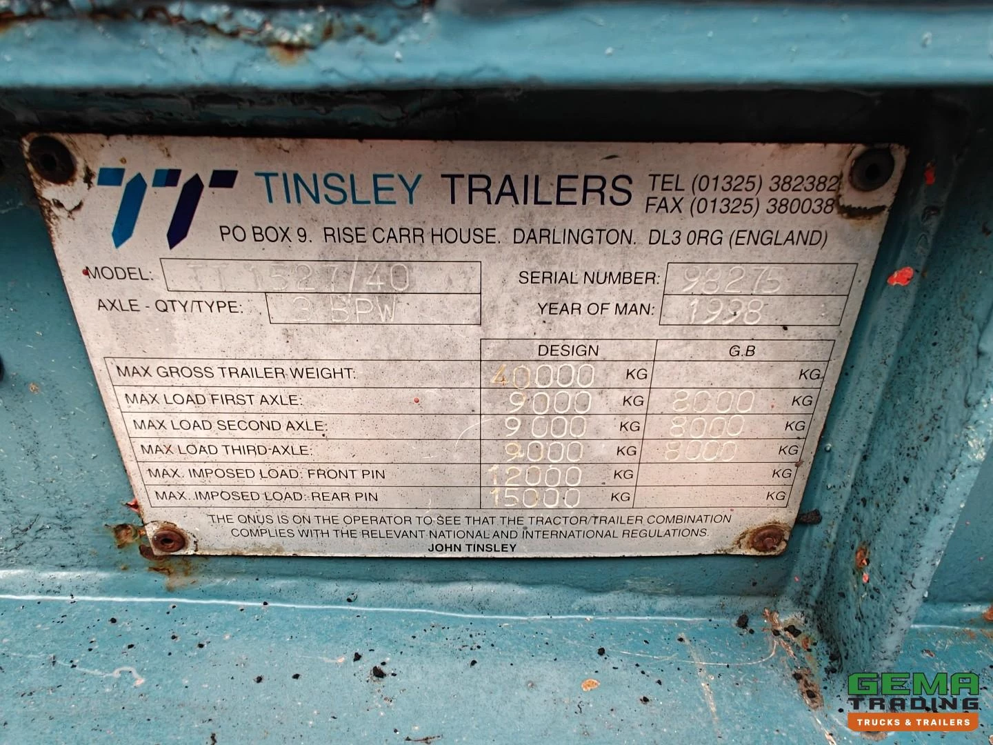 Tinsley TT1527/40AS 1998 afbeelding 24
