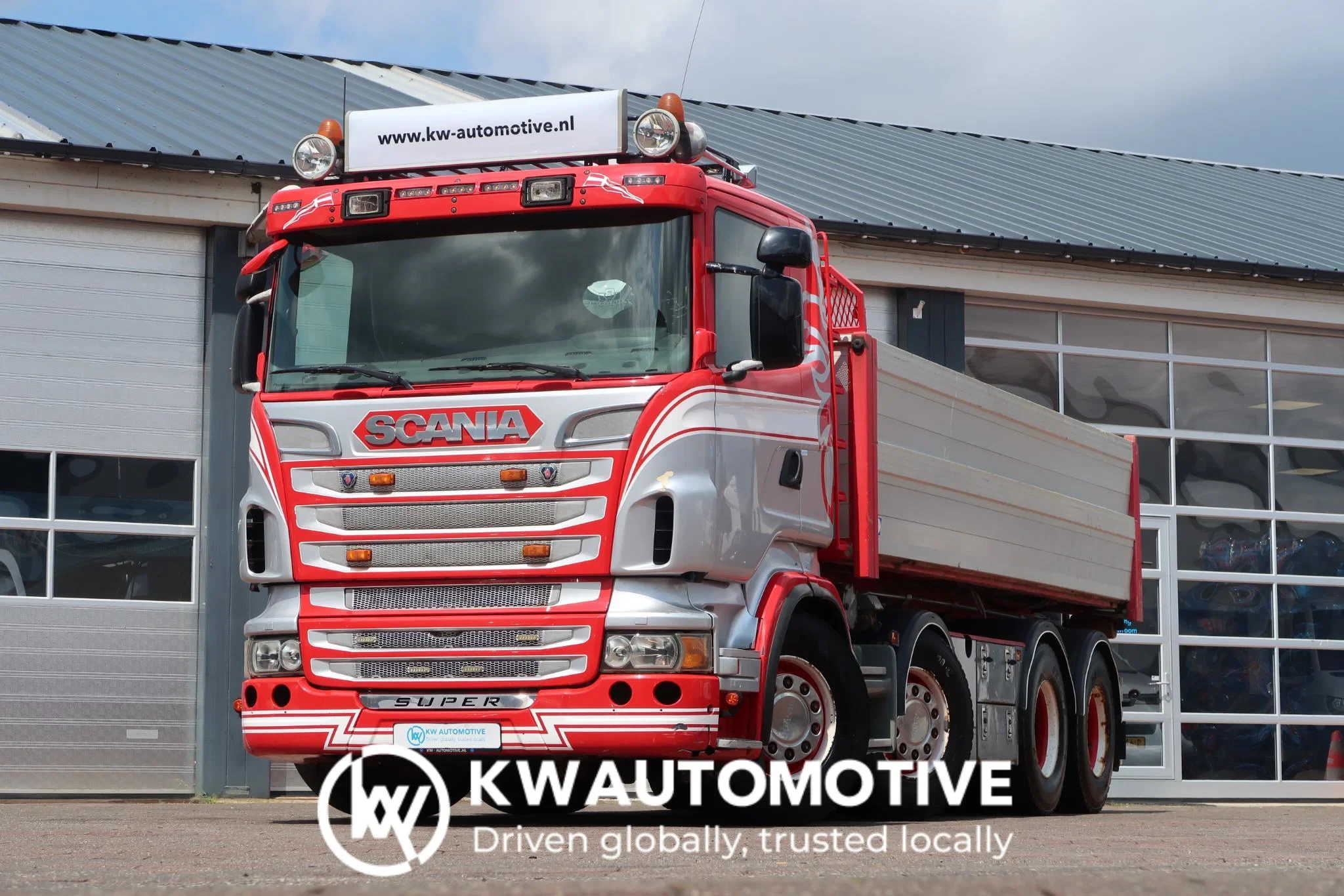 Scania R 2011 - R500 V8 8X4/ FULL AIR/ 3 WAY CABLE SYSTEM/ CONTAINER/ afbeelding 1
