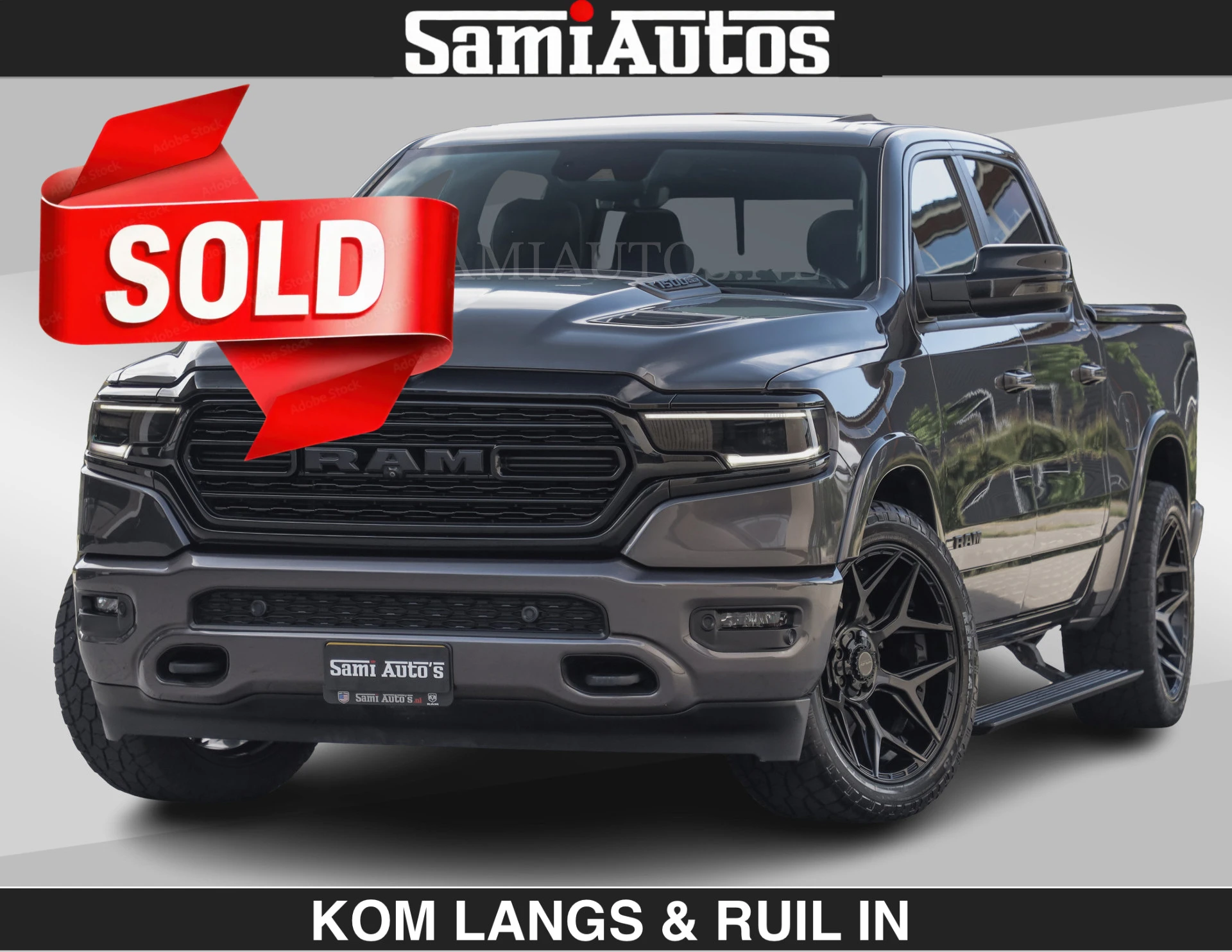 Dodge Ram Pick-Up 2023 - LIMITED 5.7 V8 402PK | HUD | 4PL WHEELS | LUCHTVERING |OPEN UILAAT KLEP | BOM VOL | GRANITE CRYSTAL | DC | image 1
