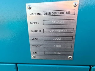 Ricardo N/A 2022 - 150KVA (120KW) SILENT GENERATOR 3 PHASE 50HZ 400V bild 12