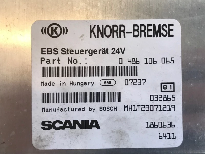 Scania 2007 - 1860636 EBS CONTROL UNIT 0486106065 immagine 2