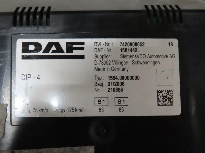 DAF - Electrical System Instrumentenpaneel DAF LF Bild 2