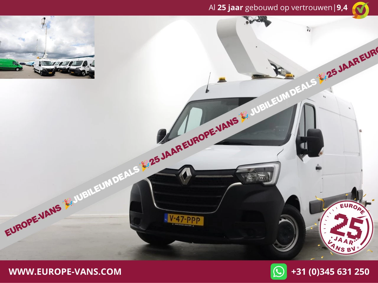 Renault Master 2021 - T35 2.3 dCi 145pk L2H2 121FT Hoogwerker Werkhoogte 10 meter 01-2021 afbeelding 1
