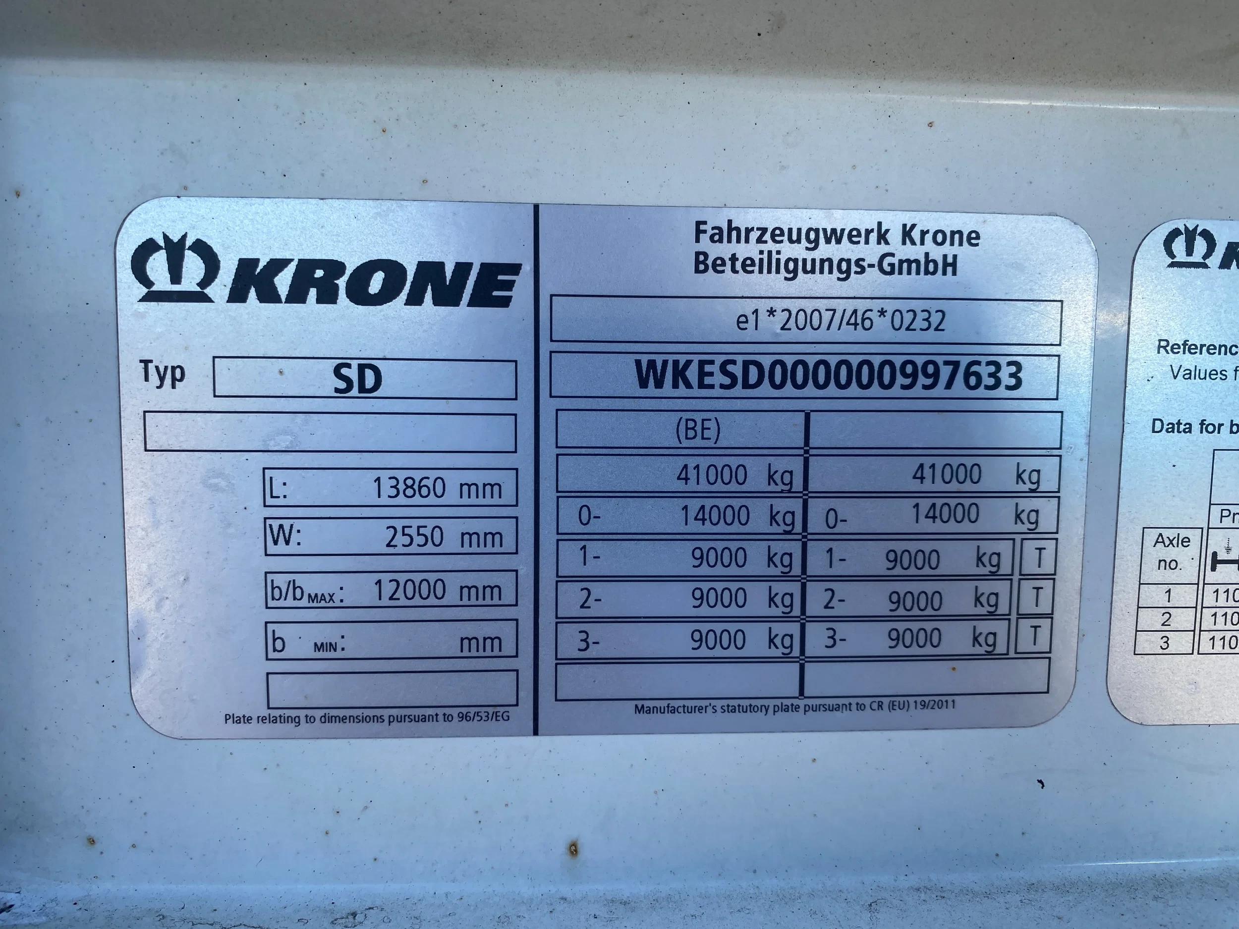 Krone 2021 - SD / Closed Box / Dhollandia / 1x Lift Axle image 9