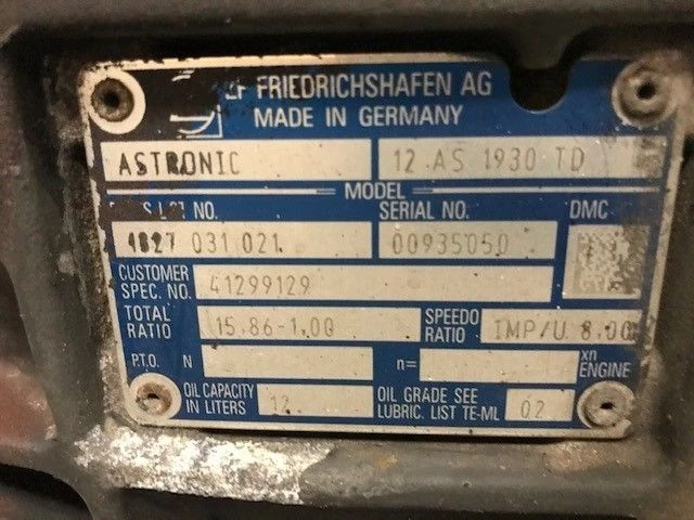 Iveco 2014 - 41299129 ZF ASTRONIC 12AS1930 TD RATIO 15,86-1,00 42557282 MODULATOR GS3.3 STRALIS EURO 6 zdjęcie 4
