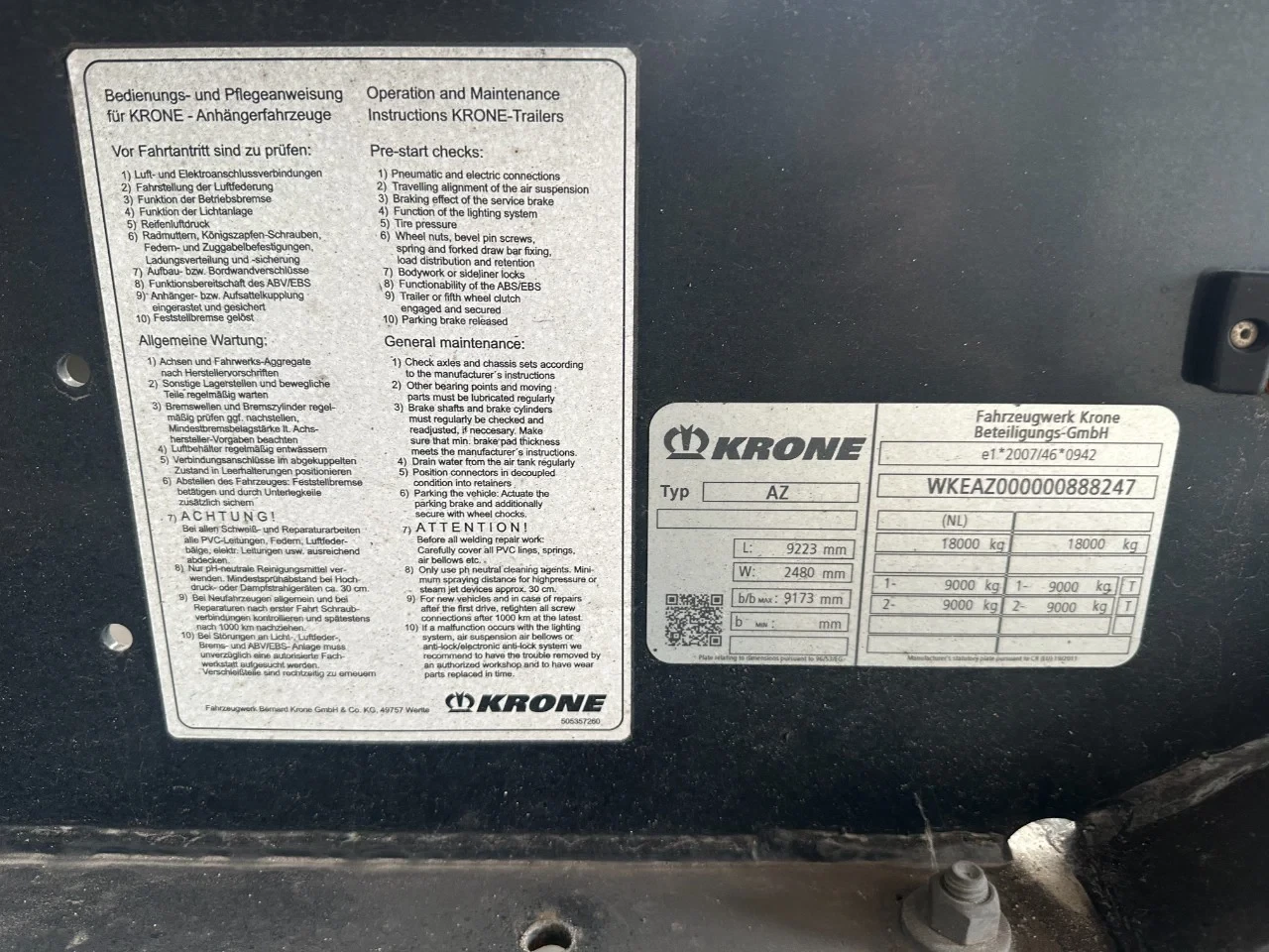 Krone 2019 - AZ18 MAXI / 2-axle drawbar trailer / BDF / NL-trailer / 4x available imagen 18