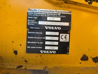 Volvo N/A 2008 - A 35 E obrazek 9